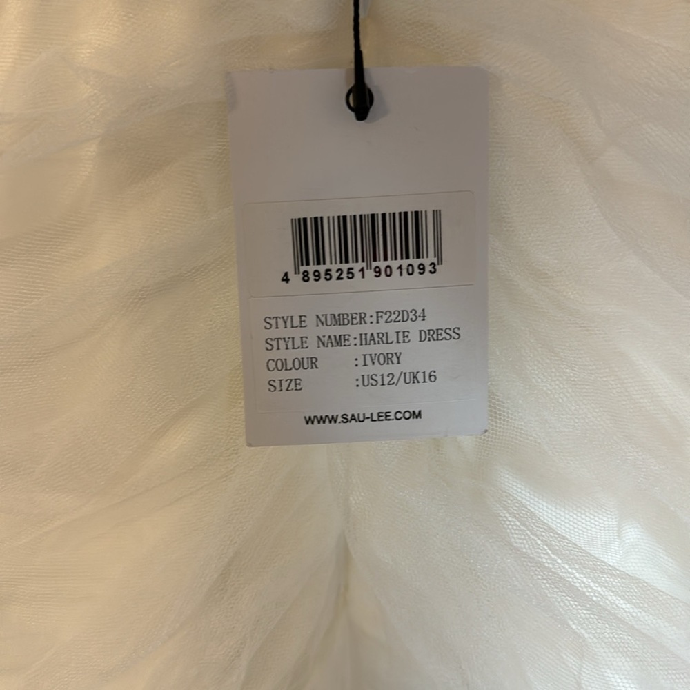 SAU LEE Harlie Dress in Ivory - Picture 9 of 13